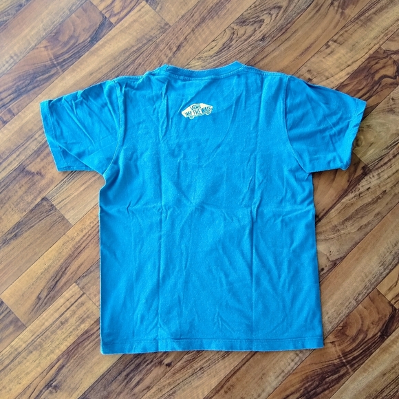 Vans Off the Wall blue t-shirt skateboard - Picture 7 of 7